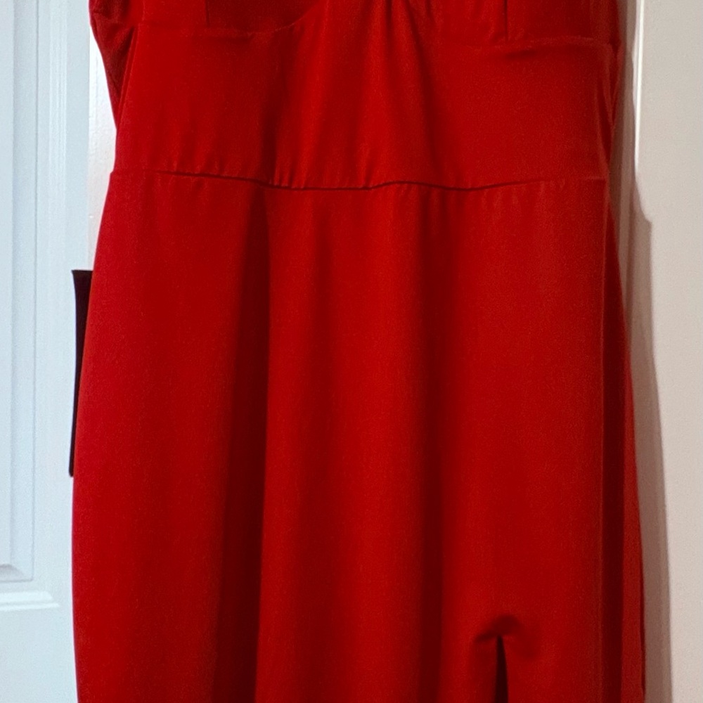NWT Bebe High Slit Midi Dress In Goji Berry Size Large